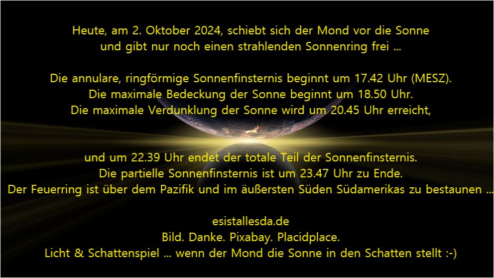 Es Ist Alles Da ... Wichtige Beiträge sind auf der Startseite OBEN gehalten - aktuelle Veröffentlichungen schließen sich darunter an - längerfristig wichtige Beiträge sind in der rechten Bildleiste unter MERK.WÜRDIG zu finden ...